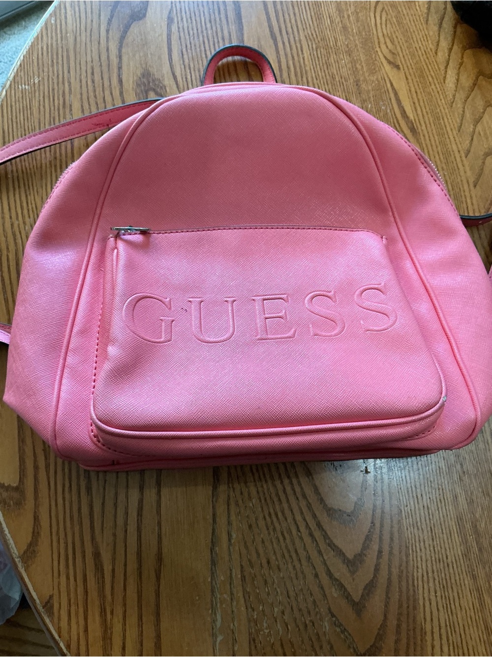 GUESS Pink Backpack with Front Embossed Logo - Picture 5 of 7